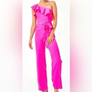 Lilly Pulitzer Lyra Jumpsuit in Razberry, Size 2